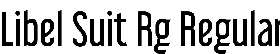 Libel Suit Rg Regular Font Download Free